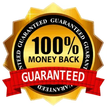 Quantum Wave 100% money-back guarantee badge (90 days)