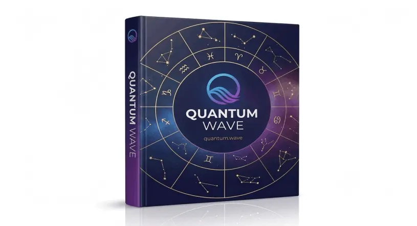 Quantum Wave program cover with a cosmic wave logo